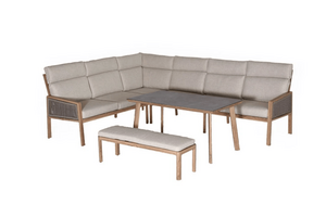 Antonio lounge corner set woodlook
