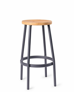 Bar Stool Teak/black