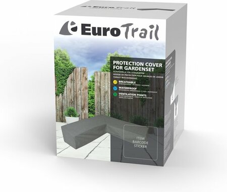 Cantonic hoes l-vorm 300x300x70cm grijs - afbeelding 2