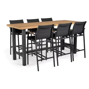 Foxx 7-delige barset met bar tuintafel 210cm - Teak