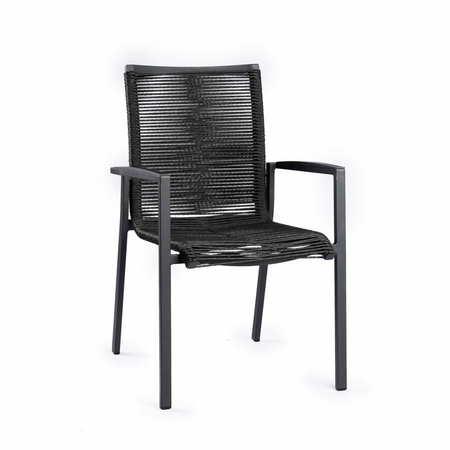 Foxx Alu Weaving Chair Charcoal