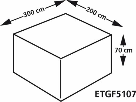 Hoes loungeset 300x200x70cm grijs - afbeelding 2