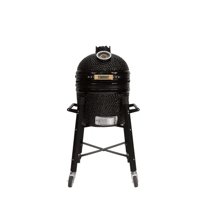 Kamado 15" black with base with Wheels - afbeelding 1