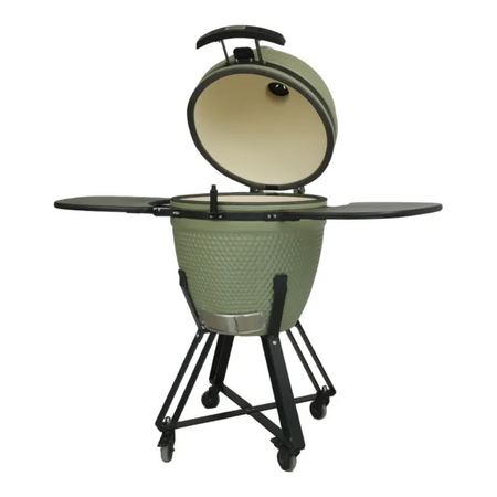 Kamado 21" olijf mat groen inclusief Heat deflector - afbeelding 3