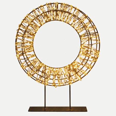 Kerstkrans op voet led 36cm