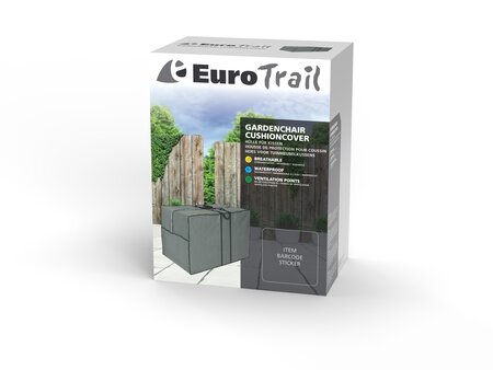 Loungekussentas ca 125x32x50cm grijs - afbeelding 3