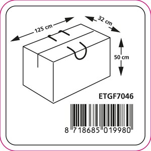 Loungekussentas ca 125x32x50cm grijs - afbeelding 2