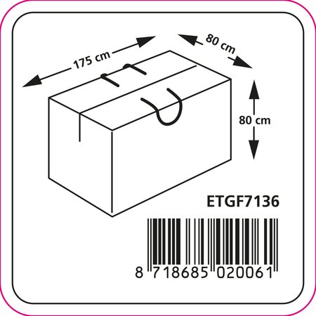 Loungekussentas cantona 175x80x80cm grs - afbeelding 2