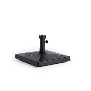 Parasol base 27kg black polished concrete