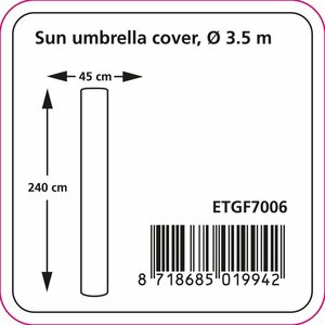 Parasolhoes cantonic 240x45cm grijs - afbeelding 2