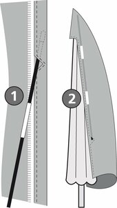 Parasolhoes cantonic recht 260x60cm grs - afbeelding 3