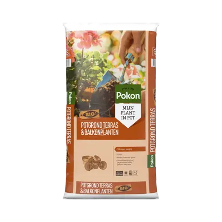 Pokon Bio Terras & Balkon Planten Potgrond 40L - afbeelding 1