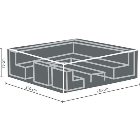 Premium beschermhoes loungeset 250x250x75cm - afbeelding 3