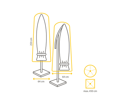Premium beschermhoes middenstok parasol 250x64cm  - afbeelding 5