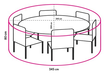 Premium beschermhoes oval 245x200x80 cm tafel - afbeelding 3