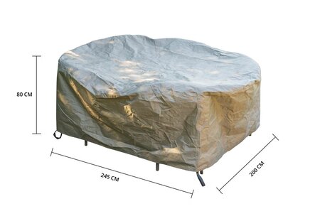 Premium beschermhoes oval 245x200x80 cm tafel - afbeelding 2