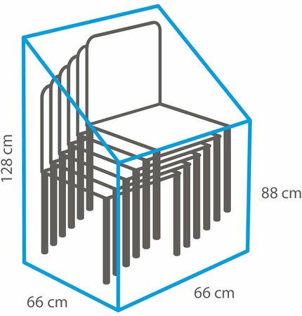 Premium beschermhoes stapelstoelen - afbeelding 3