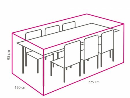 Premium beschermhoes tuinset 225x150x95cm - afbeelding 2