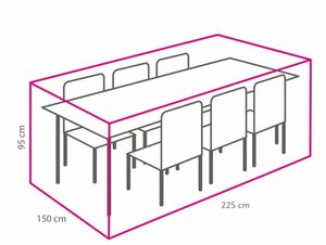 Premium beschermhoes tuinset 225x150x95cm - afbeelding 2