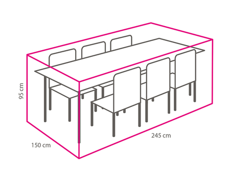 Premium beschermhoes tuinset L  245x150x95cm - afbeelding 3