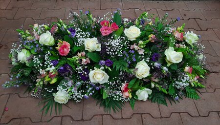 rouwarrangement 43-L 100cm - afbeelding 1