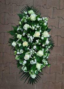 rouwarrangement 45-L 100cm - afbeelding 2