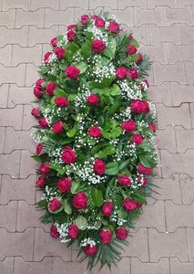 rouwarrangement 52-L 100cm - afbeelding 2