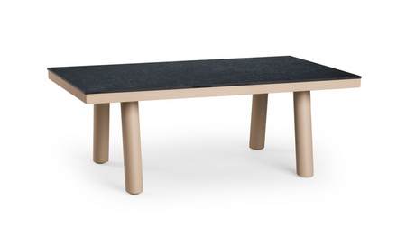Sevilla Lounge table trespa graphite champagne 105x60cm