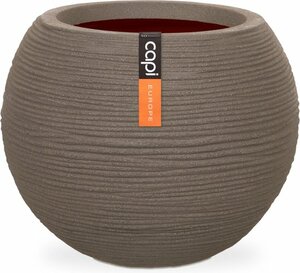 Vaas bol Rib NL 40x32 warm taupe
