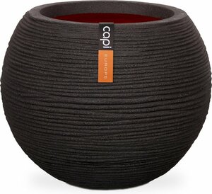 Vaas bol rib nl d40h32cm zwart
