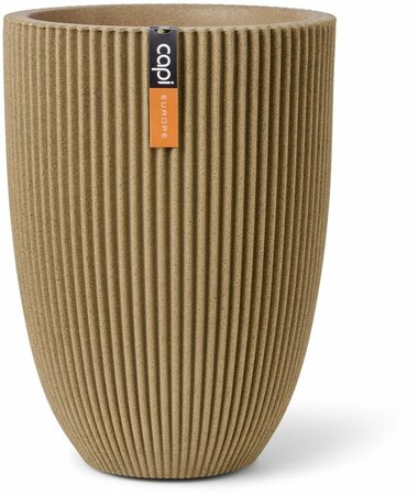 Vaas elegant laag Groove NL 34x46 Beige