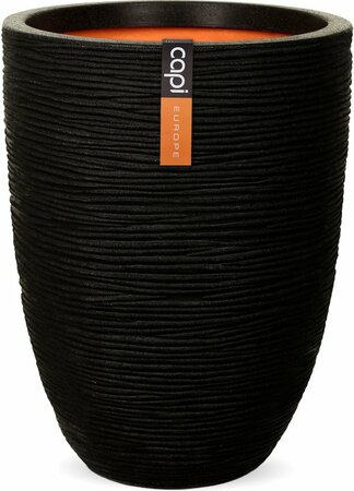Vaas elegant laag Rib NL 34x46 zwart