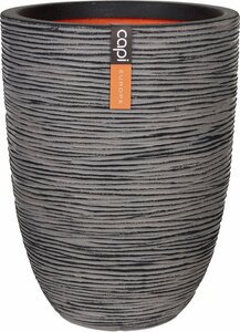 Vaas elegant laag Rib NL 46x58 antraciet