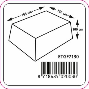 Zitgroephoes ca 195x160x100cm grijs - afbeelding 2