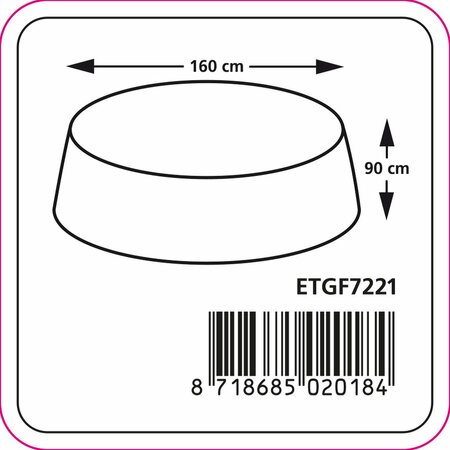 Zitgroephoes cantonic d160h90cm grijs - afbeelding 3