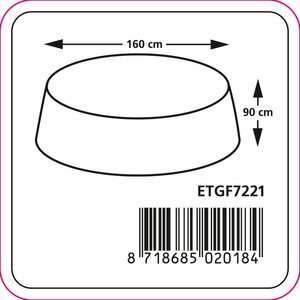 Zitgroephoes cantonic d160h90cm grijs - afbeelding 3
