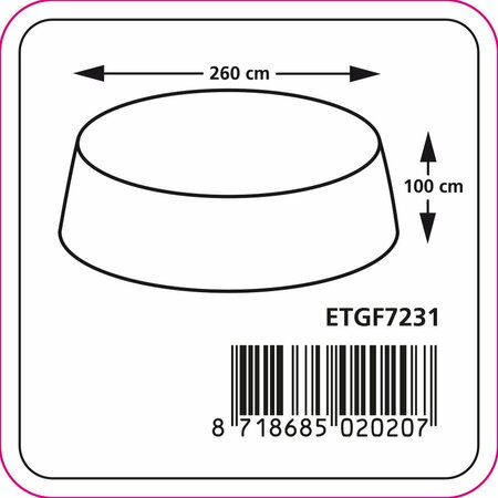 Zitgroephoes cantonic d260h100cm grijs - afbeelding 2