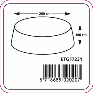 Zitgroephoes cantonic d260h100cm grijs - afbeelding 2